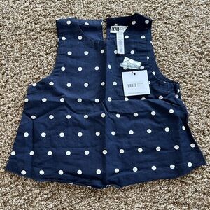 Beach Riot Navy and White Polka Dot Sleeveless Top